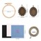 3 Pack Pendant Embroidery Starter Kit for Beginners,Retro Necklace Series Cross Stitch Tools for Necklace & Earrings & Hand Sewing Jewelry & Creative Gifts,Style A